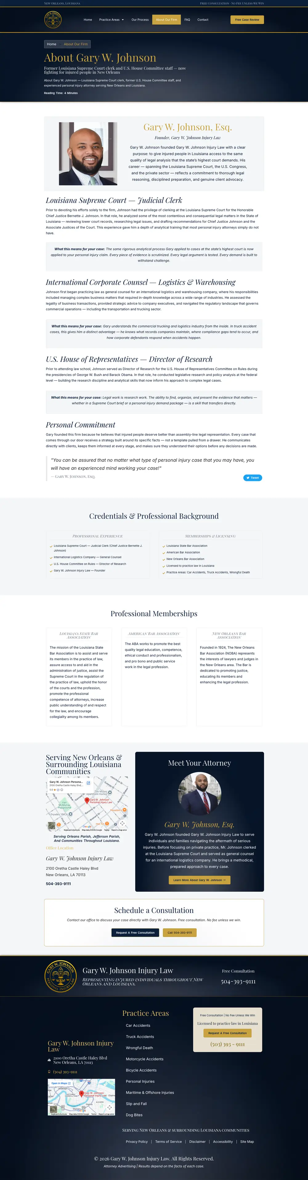 Positioning a solo trial attorney as the authority injured clients need. page
