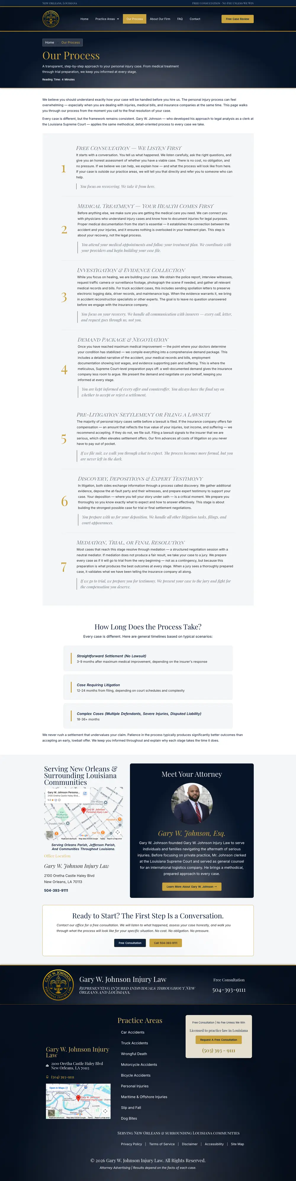 Positioning a solo trial attorney as the authority injured clients need. page