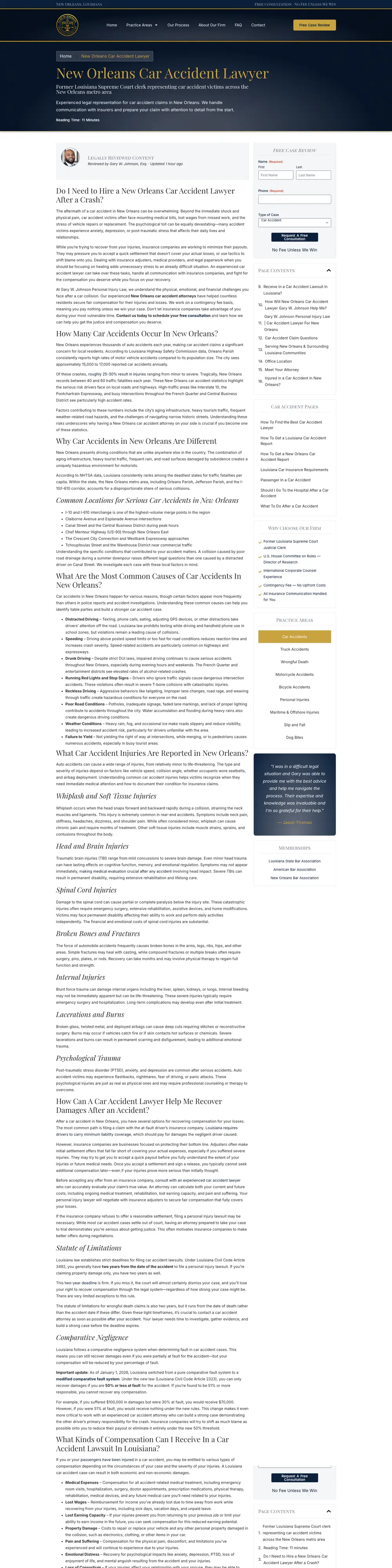 Positioning a solo trial attorney as the authority injured clients need. page