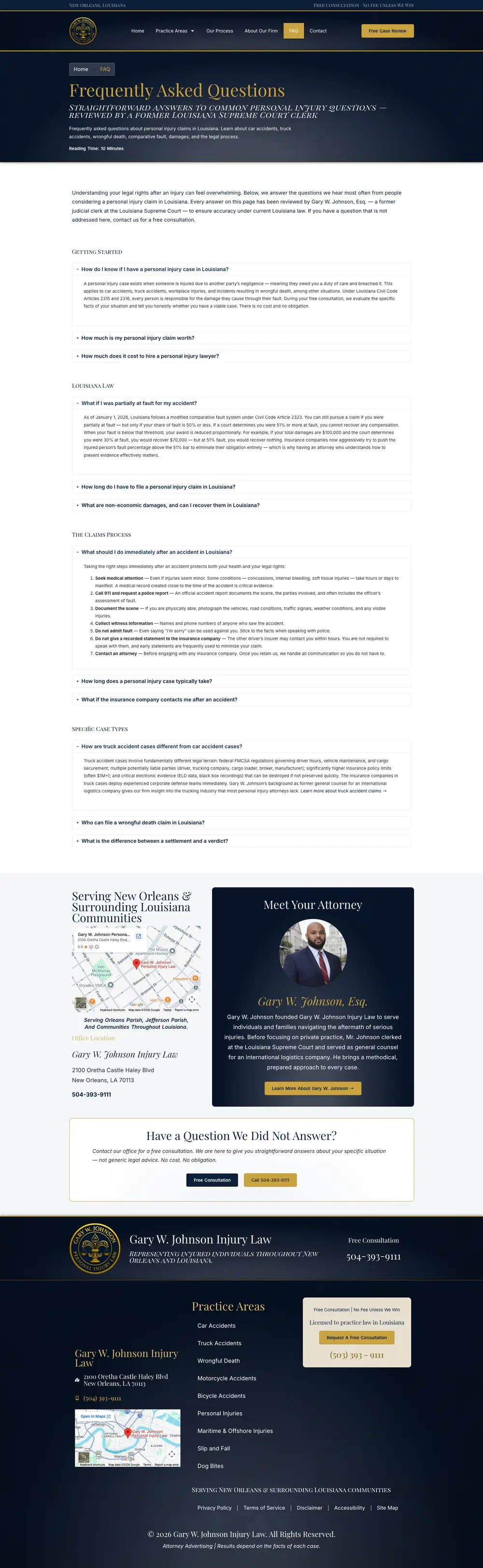 Positioning a solo trial attorney as the authority injured clients need. page