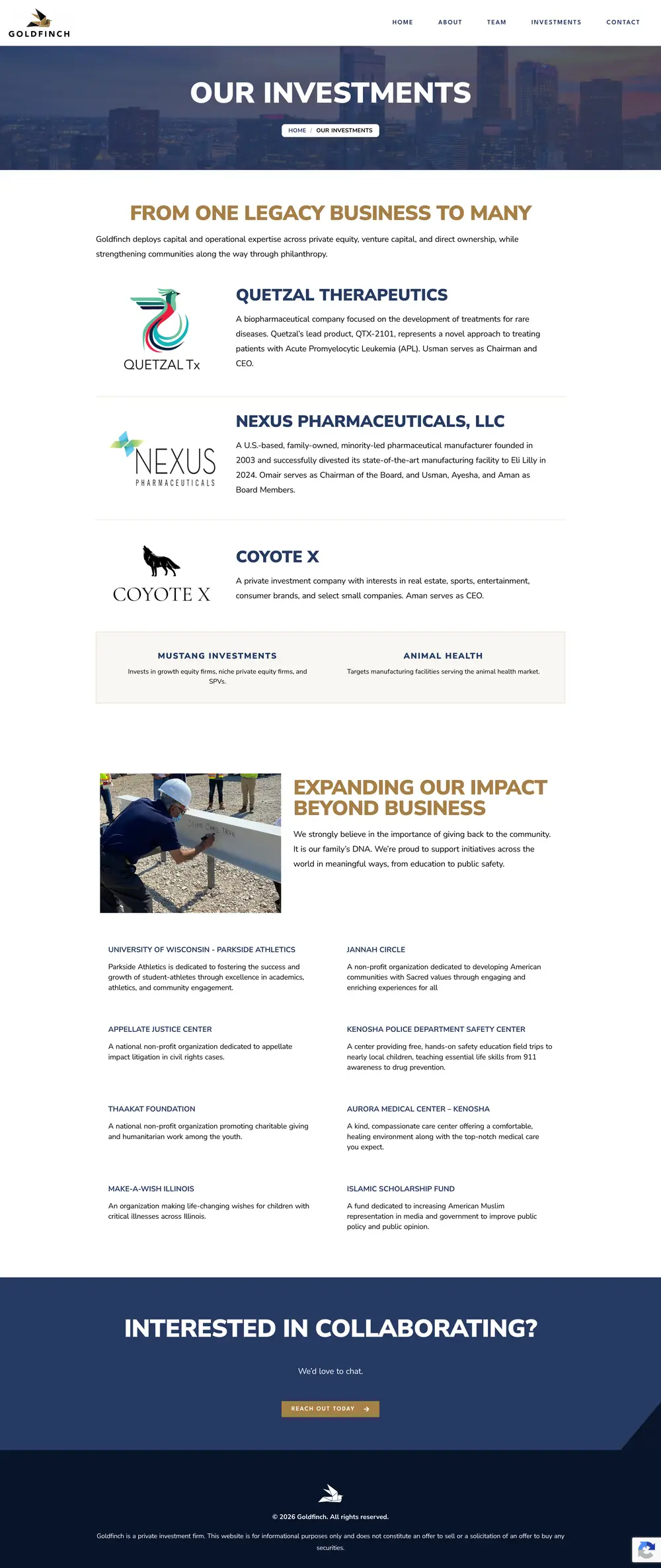 Brand and creative work that shows Scout’s range. page