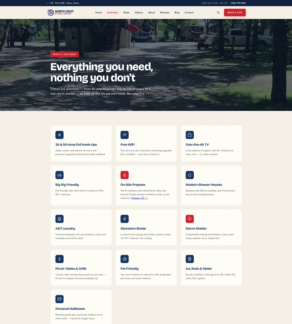 A 90-year-old family RV park, finally as findable as it is good. website, page 2 of 6