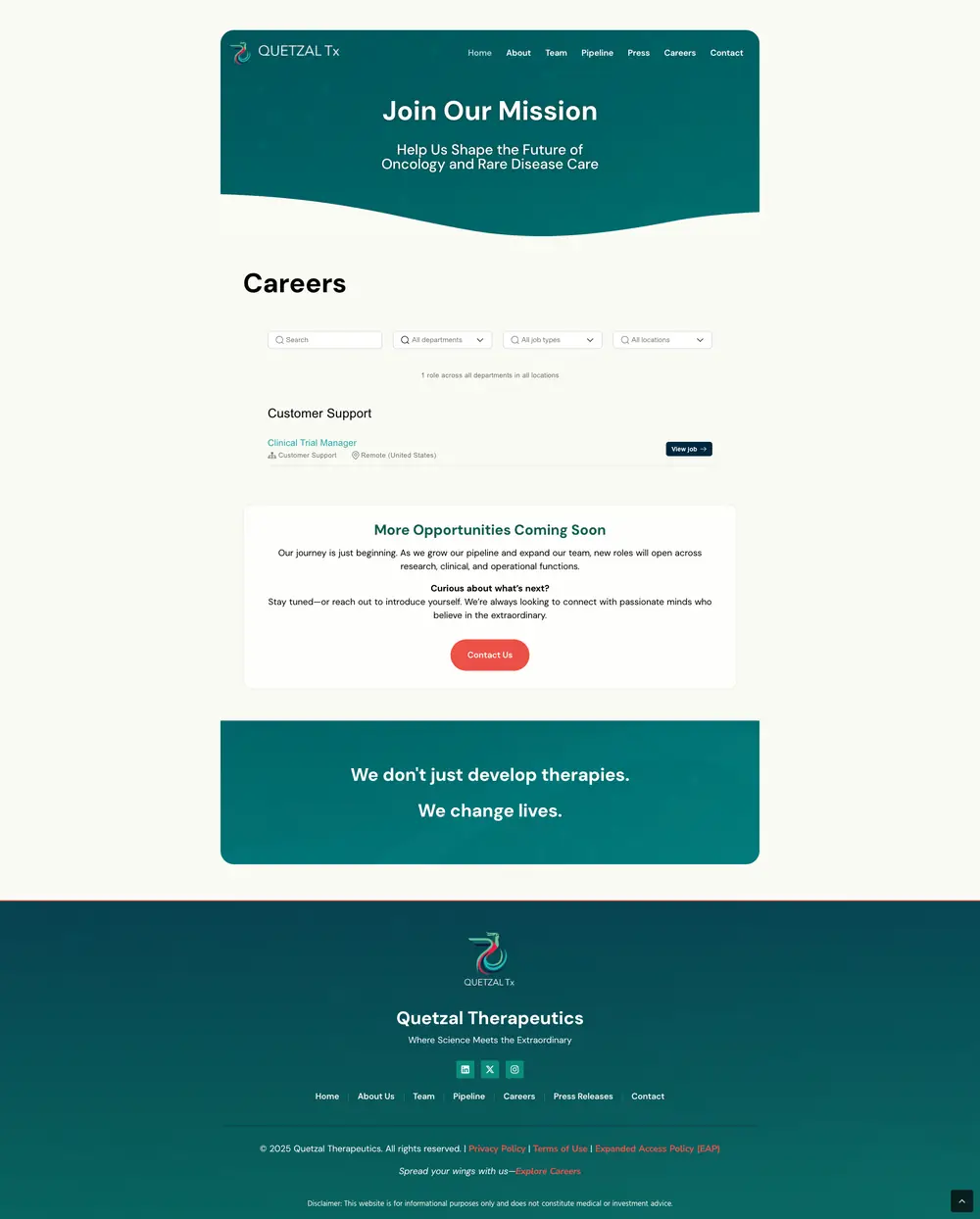 A biopharma site that speaks to experts and decision-makers at once. page