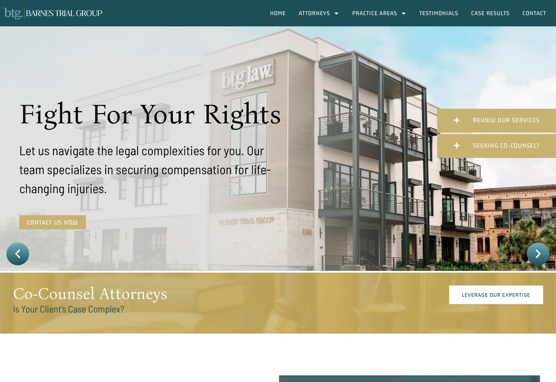 Barnes Trial Group website
