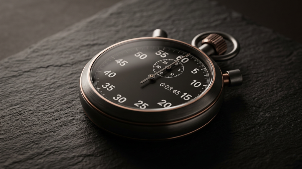 Stopwatch representing website load time and the importance of site speed for SEO and user experience