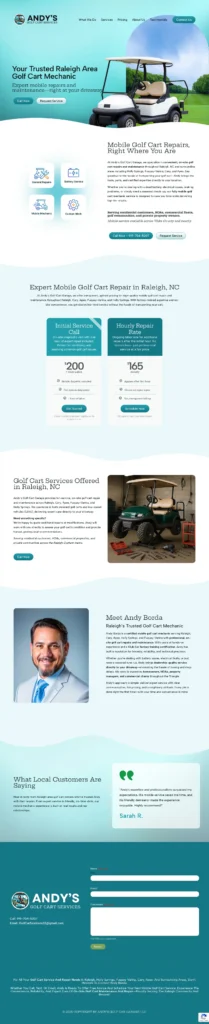 A simple one-page site that turns searches into service calls. website