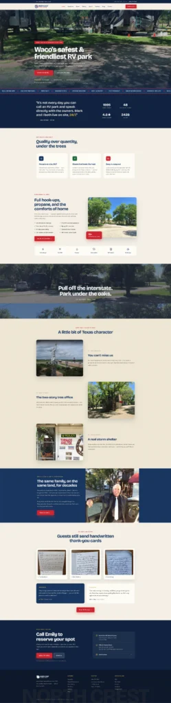 A 90-year-old family RV park, finally as findable as it is good. website