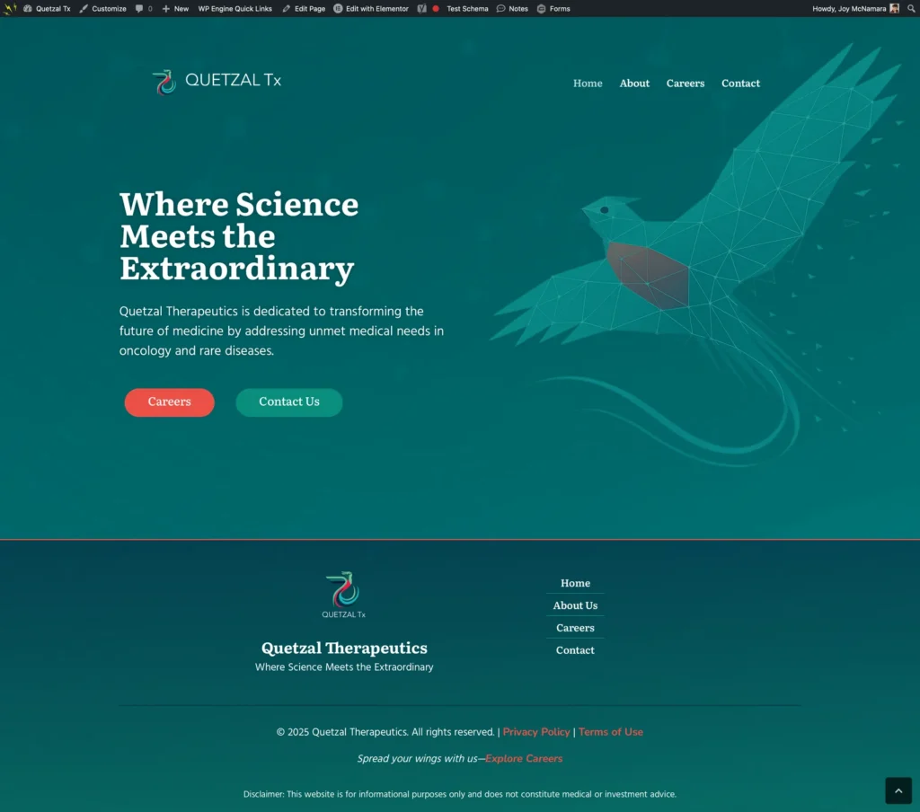 A biopharma site that speaks to experts and decision-makers at once. website